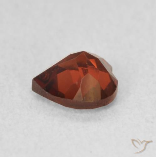 Granada Piropo groselha vermelha Natural 0.59ct, Coração, VVS