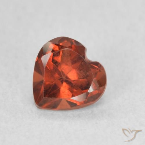 0.60ct Natural groselha vermelha Granada Piropo, Coração, VVS