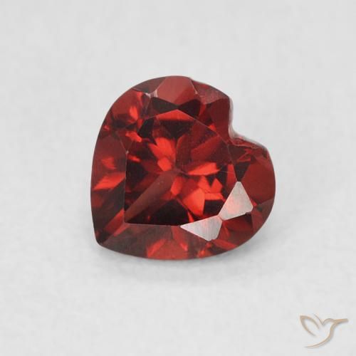 0.60ct Natural groselha vermelha Granada Piropo, Coração, VVS