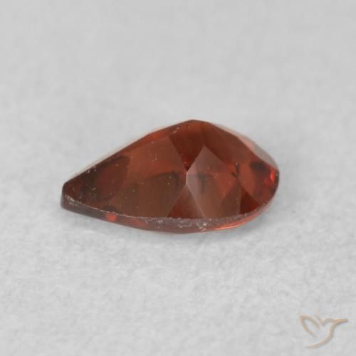 Granada Piropo Vermelho escuro Natural 0.52ct, Formato de pêra, VS