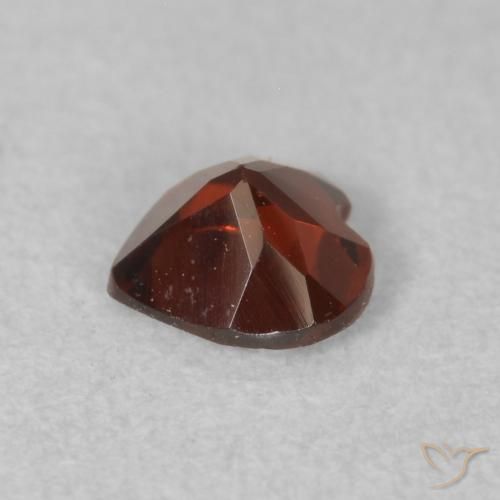 Granada Piropo groselha vermelha Natural 0.53ct, Coração, VS