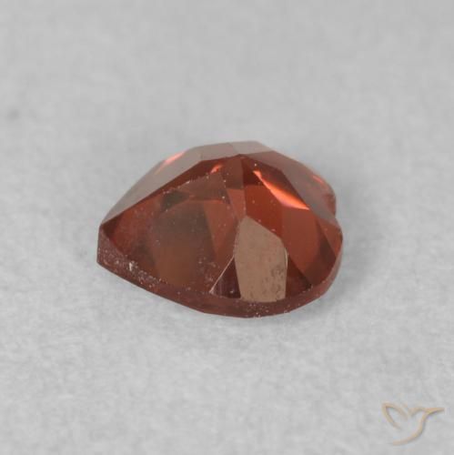 Granada Piropo Vermelho brilhante Natural 0.61ct, Coração, VS