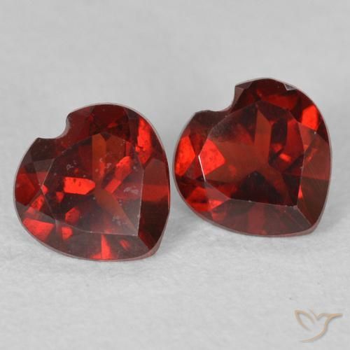 Pedras preciosas de Granada Piropo Sangria Tinto natural de 1.06 ct, Coração, VS