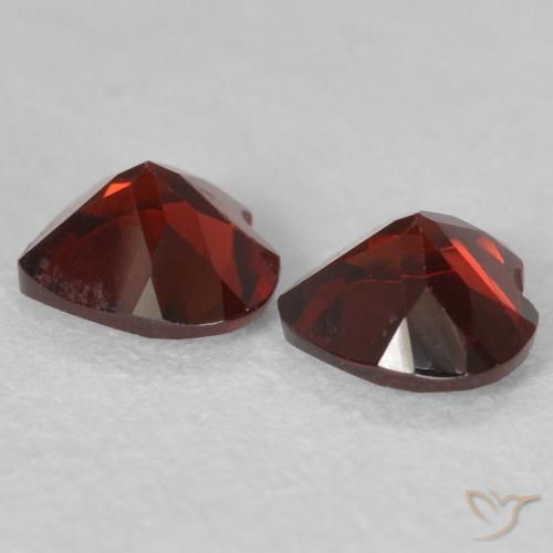 Pedras preciosas de Granada Piropo Sangria Tinto natural de 1.06 ct, Coração, VS