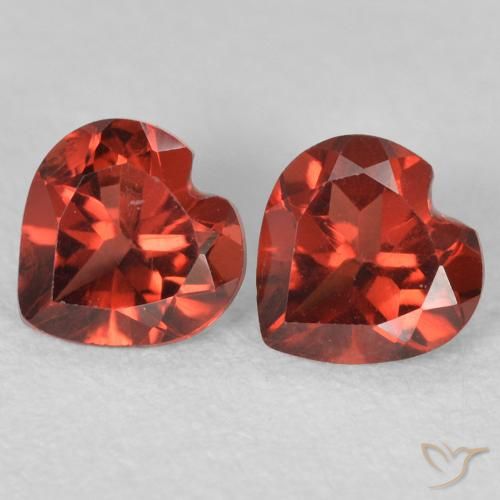 1.07ctw Natural vermelho médio Granada Piropo, Coração, VS