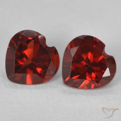 1.12ctw Natural vermelho médio Granada Piropo, Coração, VVS-VS
