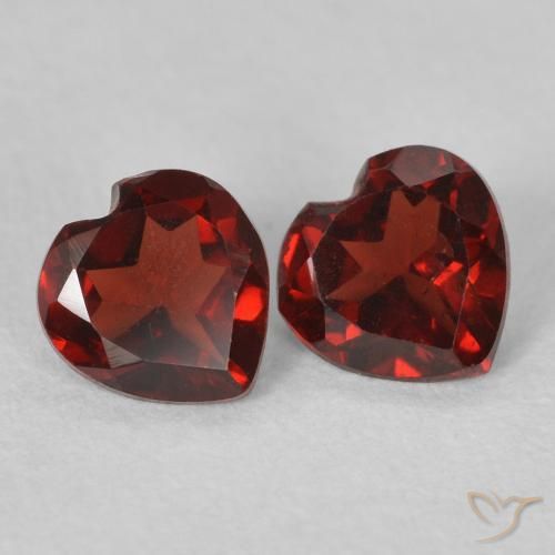 Pedras preciosas de Granada Piropo Sangria Tinto natural de 1.07 ct, Coração, VS