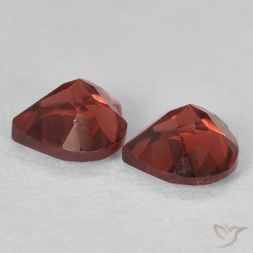 Pedras preciosas de Granada Piropo Vermelho brilhante natural de 1.26 ct, Coração, VS