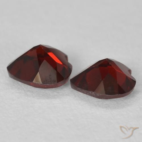 Pedras preciosas de Granada Piropo Vermelho escuro natural de 0.99 ct, Coração, VVS-VS
