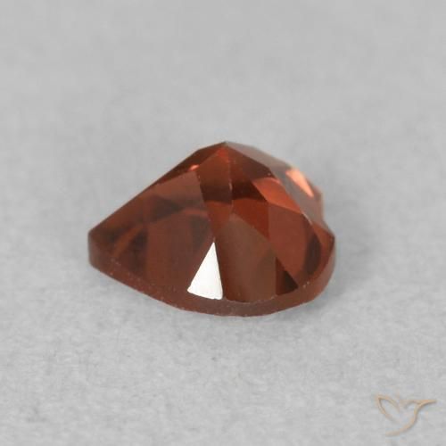 Granada Piropo vermelho doce Natural 0.61ct, Coração, VVS-VS