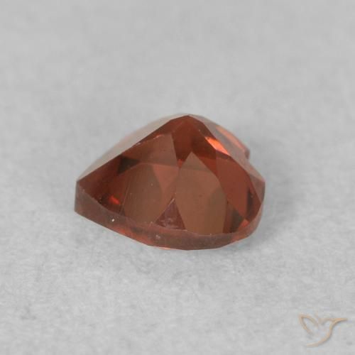 Granada Piropo Vermelho brilhante Natural 0.59ct, Coração, VVS-VS