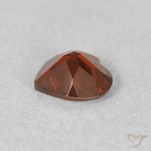 Granada Piropo Vermelho brilhante Natural 0.49ct, Coração, VS