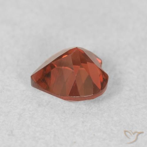 Granada Piropo Vermelho brilhante Natural 0.57ct, Coração, VVS-VS
