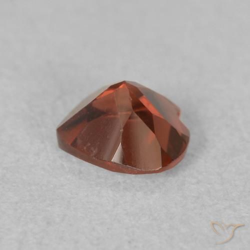 Granada Piropo Vermelho brilhante Natural 0.57ct, Coração, VVS-VS