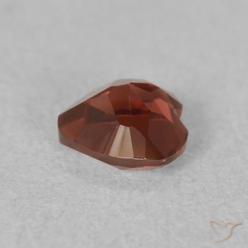 Granada Piropo Vermelho Rosa Profundo Natural 0.59ct, Coração, VVS-VS