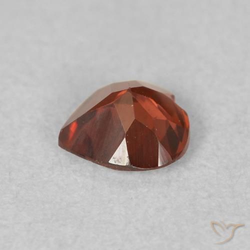 Granada Piropo Vermelho brilhante Natural 0.51ct, Coração, VVS-VS