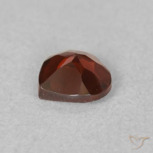Granada Piropo vermelho médio Natural 0.50ct, Coração, VVS-VS