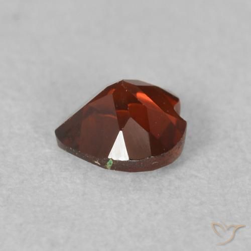 Granada Piropo Vermelho brilhante Natural 0.60ct, Coração, VVS-VS
