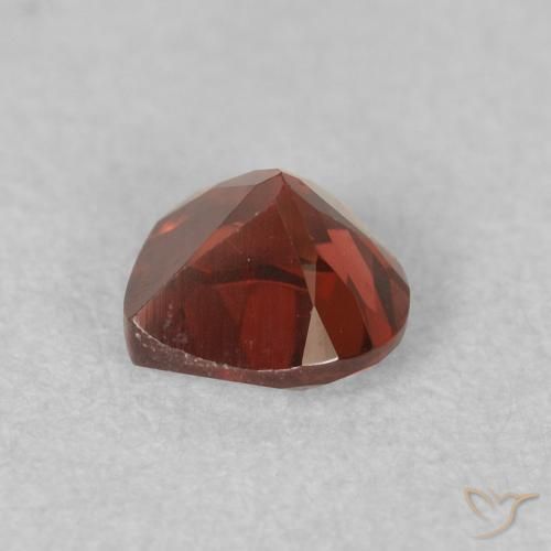 Granada Piropo groselha vermelha Natural 0.64ct, Coração, VVS-VS