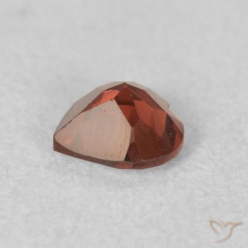 Granada Piropo groselha vermelha Natural 0.56ct, Coração, VVS-VS