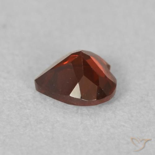 Granada Piropo groselha vermelha Natural 0.53ct, Coração, VVS-VS