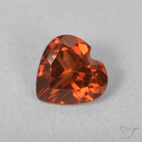 0.51ct Natural vermelho doce Granada Piropo, Coração, VVS-VS