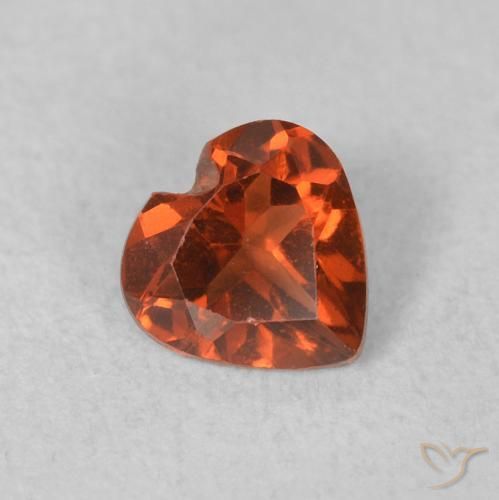 Granada Piropo vermelho doce Natural 0.51ct, Coração, VVS-VS