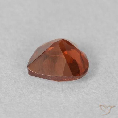 Granada Piropo vermelho doce Natural 0.51ct, Coração, VVS-VS