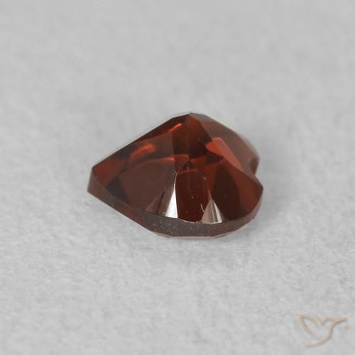 Granada Piropo groselha vermelha Natural 0.57ct, Coração, VS