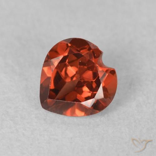 0.65ct Natural groselha vermelha Granada Piropo, Coração, VS