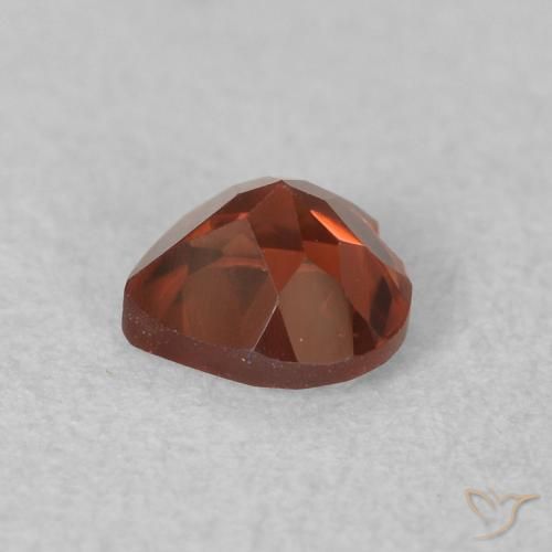 Granada Piropo groselha vermelha Natural 0.65ct, Coração, VS
