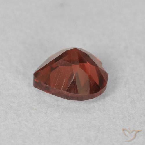 Granada Piropo vermelho médio Natural 0.64ct, Coração, VS