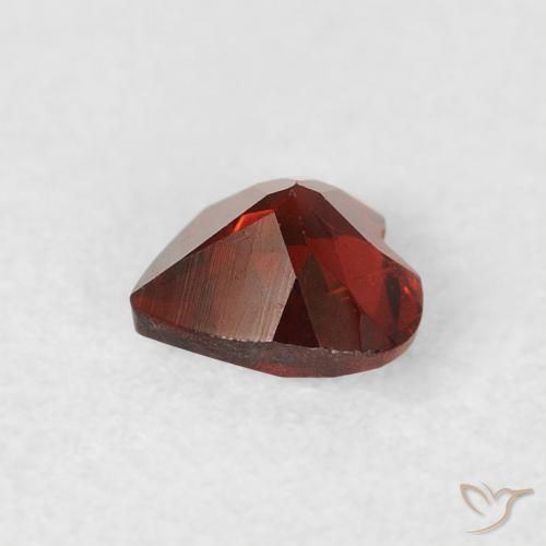 Granada Piropo Vermelho brilhante Natural 0.53ct, Coração, VS