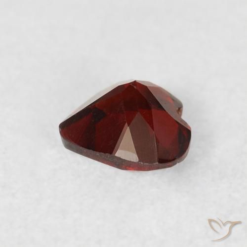 Granada Piropo groselha vermelha Natural 0.57ct, Coração, VS