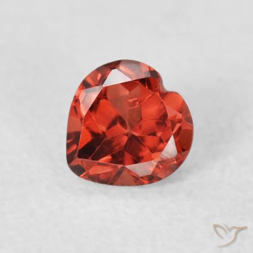 0.61ct Natural groselha vermelha Granada Piropo, Coração, VS