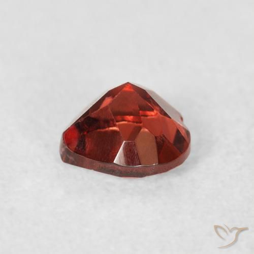 Granada Piropo groselha vermelha Natural 0.61ct, Coração, VS