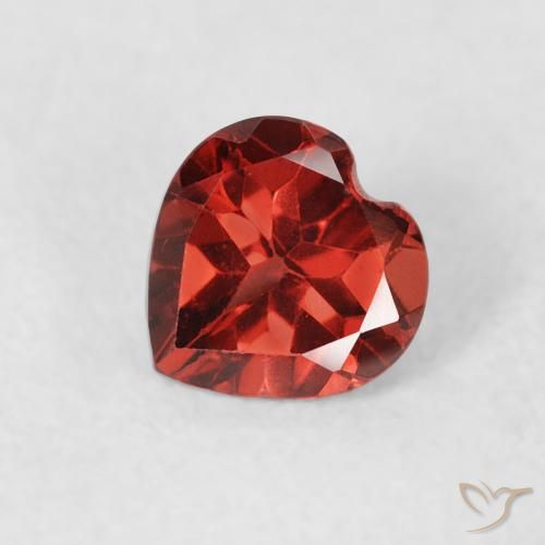 0.67ct Natural groselha vermelha Granada Piropo, Coração, VS