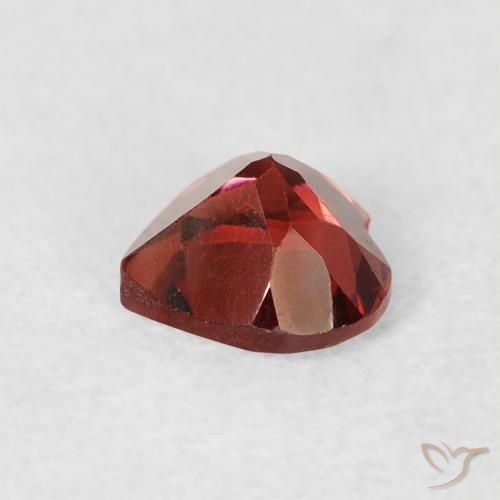 Granada Piropo groselha vermelha Natural 0.67ct, Coração, VS