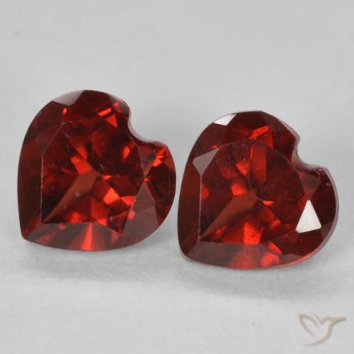 1.26ctw Natural vermelho intenso Granada Piropo, Coração, VVS-VS