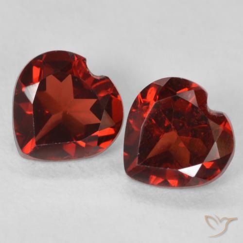 1.09ctw Natural vermelho intenso Granada Piropo, Coração, VVS-VS