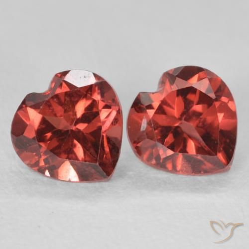 Pedras preciosas de Granada Piropo Vermelho escuro natural de 1.19 ct, Coração, VS
