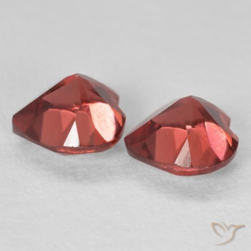 Pedras preciosas de Granada Piropo Vermelho escuro natural de 1.19 ct, Coração, VS