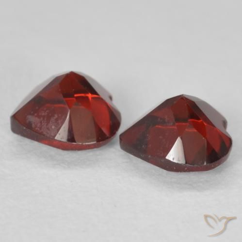 Pedras preciosas de Granada Piropo Vermelho escuro natural de 1.14 ct, Coração, VS