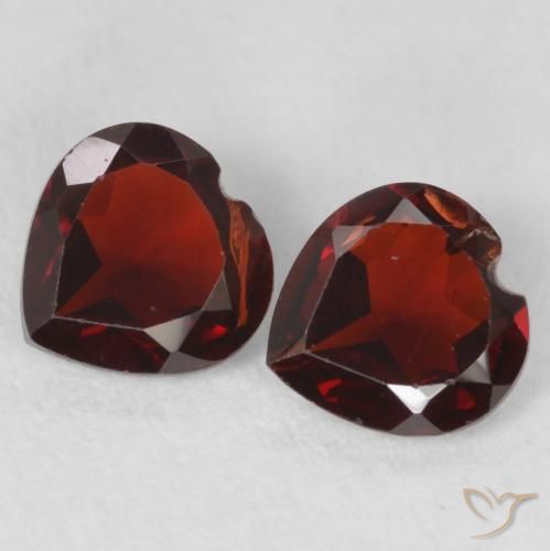 0.98ctw Natural vermelho médio Granada Piropo, Coração, VS
