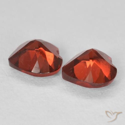 Pedras preciosas de Granada Piropo groselha vermelha natural de 1.11 ct, Coração, VVS-VS