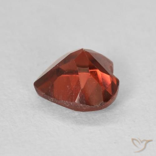 Granada Piropo groselha vermelha Natural 0.61ct, Coração, VS