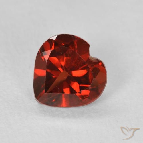 0.60ct Natural groselha vermelha Granada Piropo, Coração, VS
