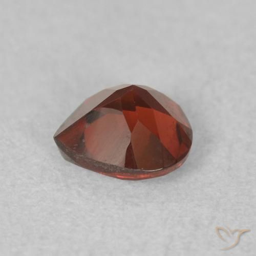 Granada Piropo groselha vermelha Natural 0.54ct, Formato de pêra, VVS-VS