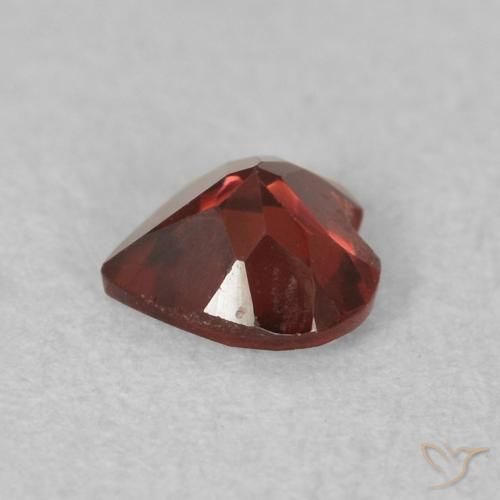 Granada Piropo groselha vermelha Natural 0.52ct, Coração, VVS-VS