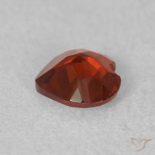 Granada Piropo groselha vermelha Natural 0.50ct, Coração, VVS-VS